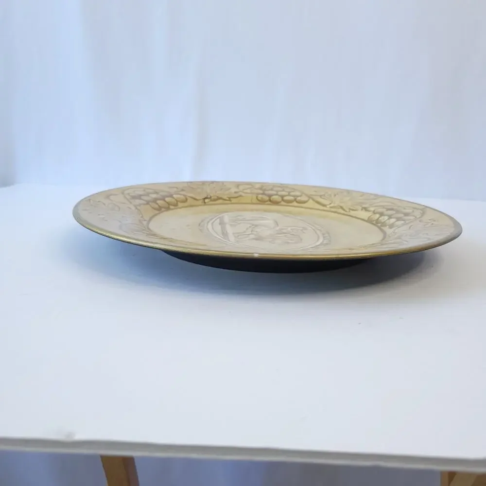 Set of 2 Raymond Waites for Toyo Trading Decorative Plates Lion Grapes Yellow